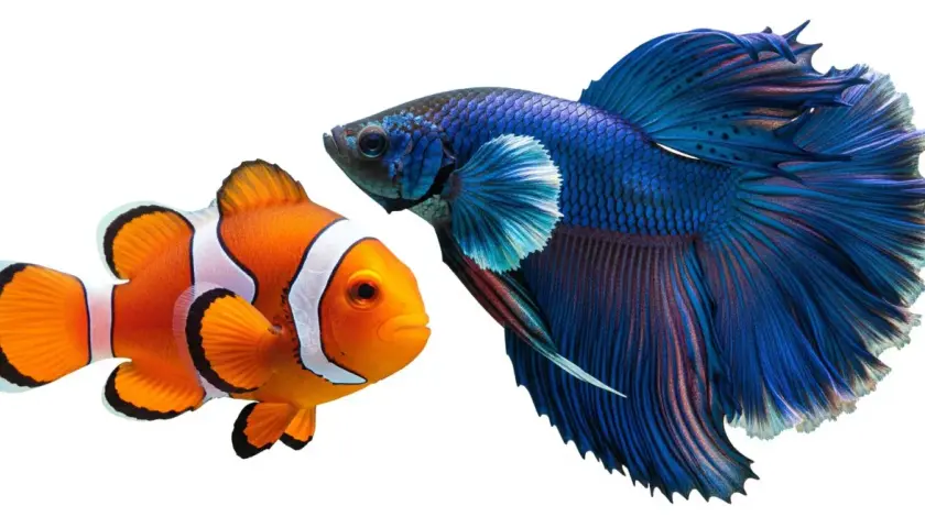 Pomarańczowa rybka Nemo i niebieski bojownik syjamski. Zastanawiasz się, ile kosztuje rybka Nemo?