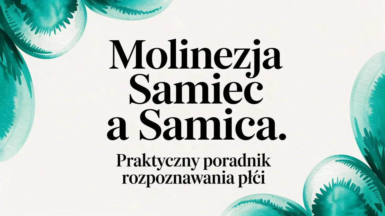 Molinezje samiec a samica. Praktyczny poradnik rozpoznawania płci. Woda w akwarium mieni się odcieniem turkusu, jak piękne molinezje kolory.